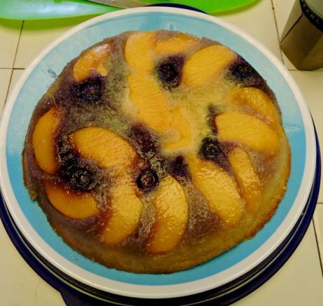 kitchen jeans peach upside down cake aug 18 - 1
