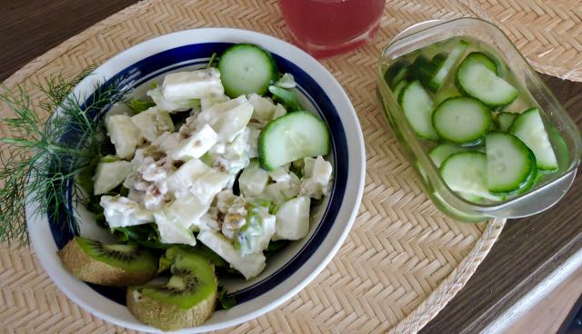 kitchen apple pecan green salad and pickles 3 20 - 1