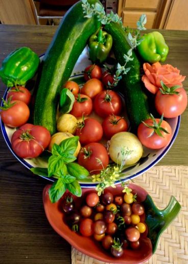 kitchen still life veggies herbs flowers 7 7 20 - 1