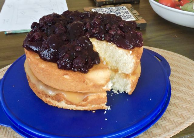 kitchen jean's blueberry topped chiffon cake 8 15 20 - 1