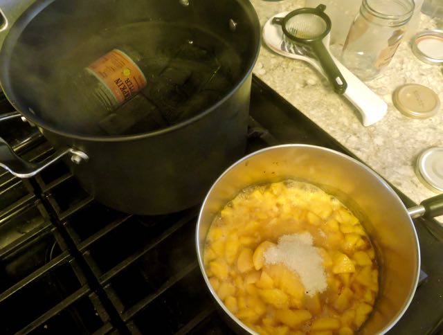 kitchen making red wine peach jam 1 jul 23 2021 - 1