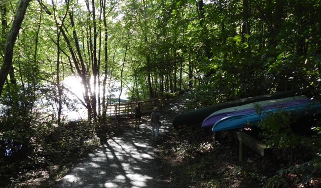 lake audubon jogger hiker boats aug 23 2022 - 1